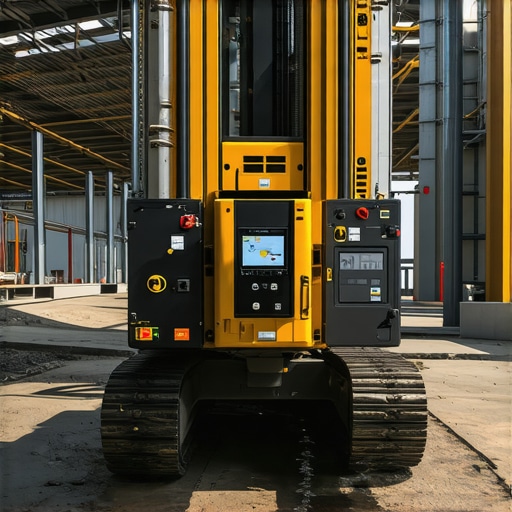 Modern underground drilling machinery equipped with sensors and AI systems.