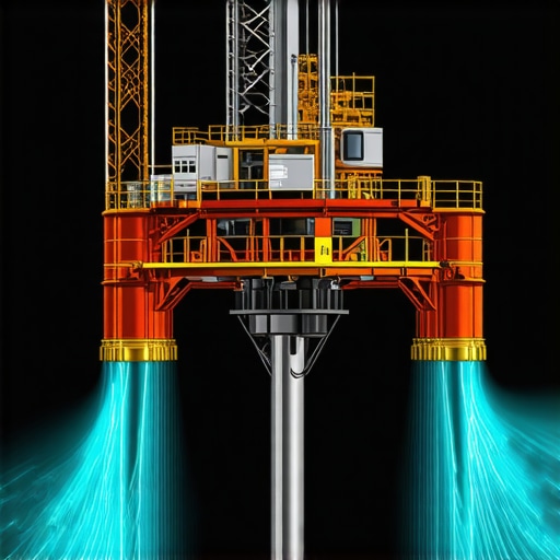 Autonomous Drilling Rig with AI Integration Modern drilling rig equipped with AI sensors operating in complex geological terrain