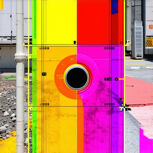 Illustration of sensors and AR overlay detecting underground utilities in a city