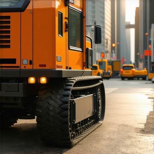Autonomous hydrovac machine operating safely in a congested urban environment with digital mapping overlay