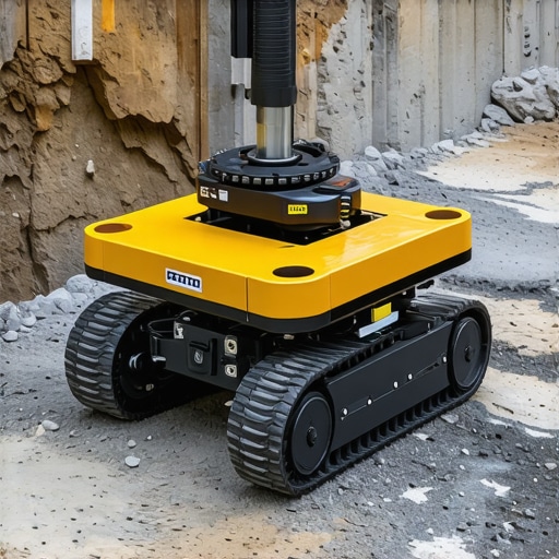 Robotic drill navigating underground with sensors and AI