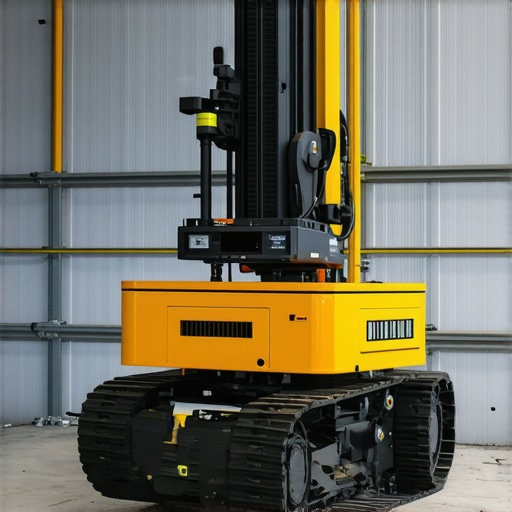 Future of Autonomous Borehole Drilling Advanced autonomous drilling rig with AI sensors in underground setting