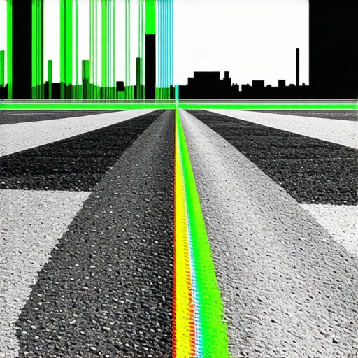 Sophisticated geophysical sensors capturing underground data in cityscape
