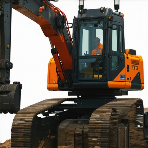 Futuristic vacuum excavation machinery equipped with sensors working underground at a construction site.