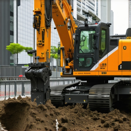 High-tech autonomous trenching robot working underground in city