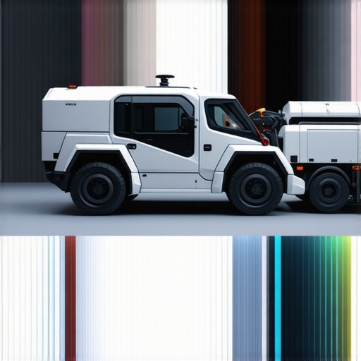 Autonomous hydrovac units performing underground excavation in a cityscape with advanced robotics and sensors