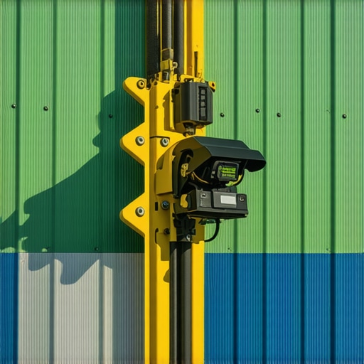 Modern borehole drilling tools with sensors in urban construction site.