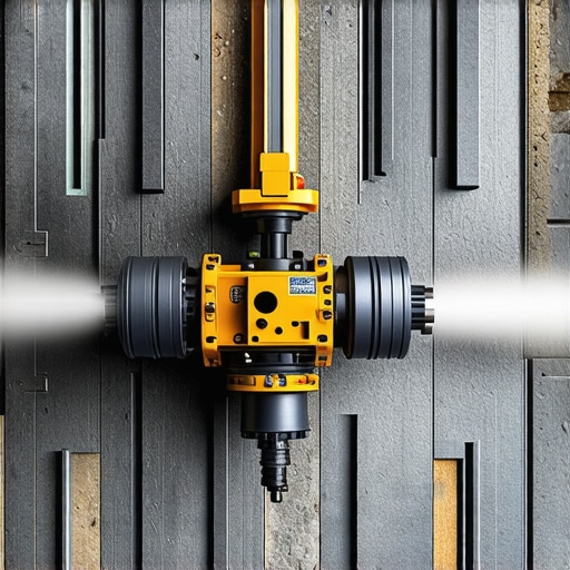 Advanced Rocky Soil Excavation Methods Sophisticated drilling and vacuum excavation in rocky terrain with digital data overlays