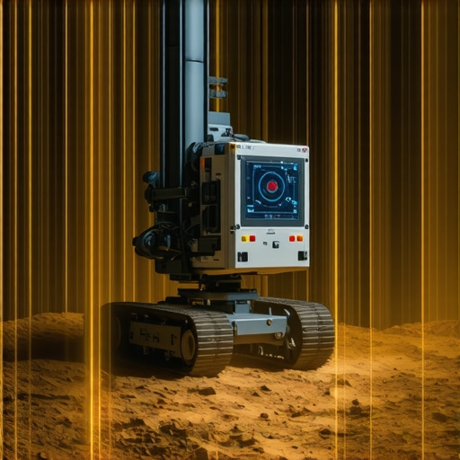 An advanced robotic drilling system performing underground excavation with AI-driven technology.