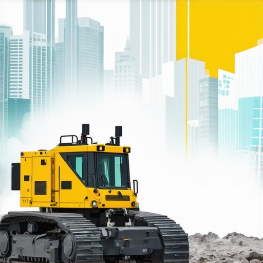 Robotic excavation units within a digitally mapped underground environment, emphasizing precision technology.