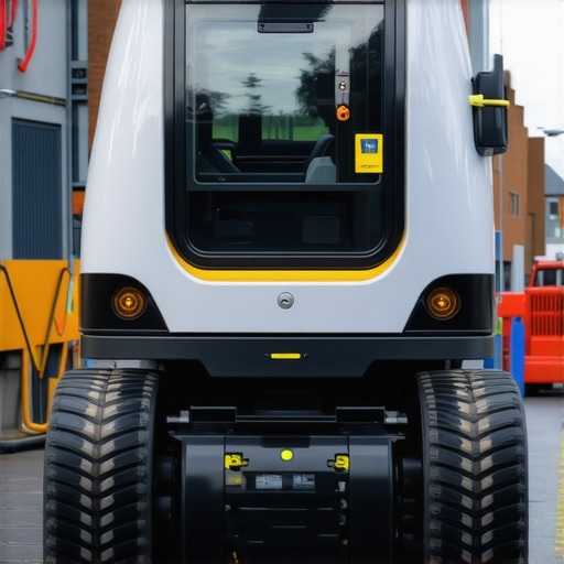 Robotic hydrovac machine operating autonomously in a construction zone with AI navigation