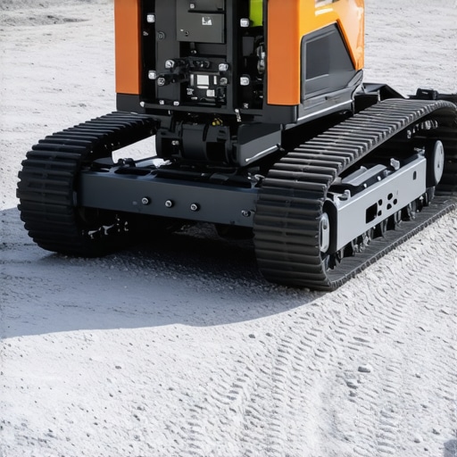 Robotic trenching machines working within a mapped underground utility network.