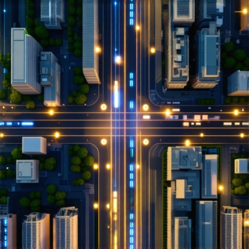 Visual representation of AI-powered underground utility detection in an urban area.