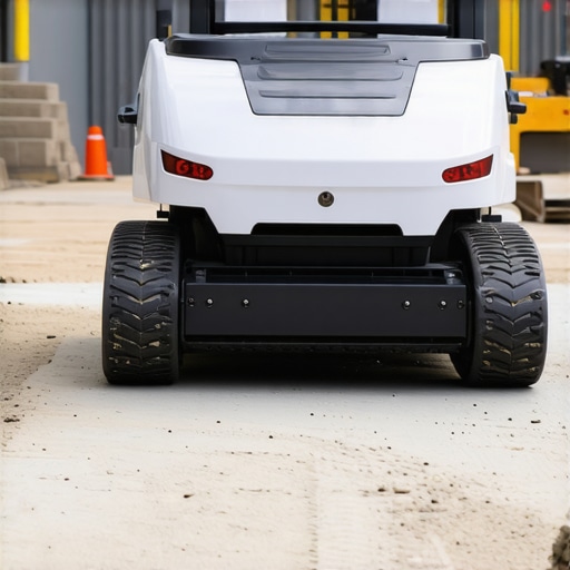 A high-tech robotic vacuum excavation system navigating an urban construction site with integrated sensors for utility detection