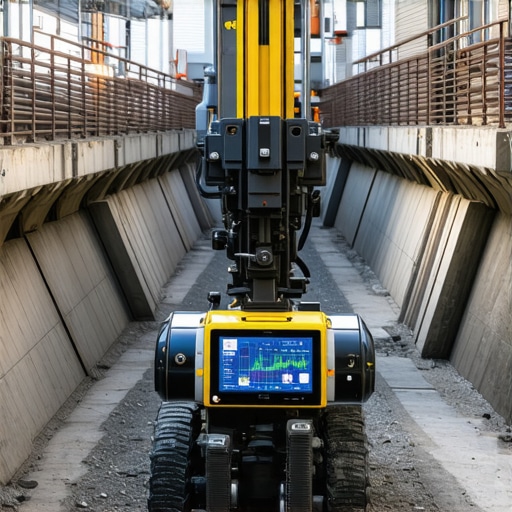 A depiction of advanced autonomous guidance systems navigating underground during urban drilling operations.