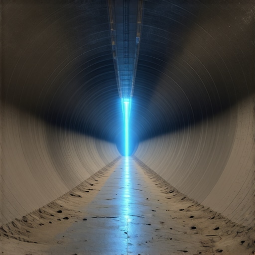 Advanced underground excavation with integrated sensors and AI systems ensuring safety.