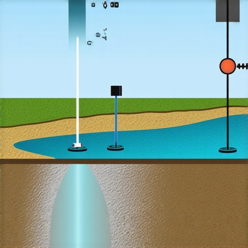 A digital schematic showing various sensors analyzing underground geological data simultaneously.