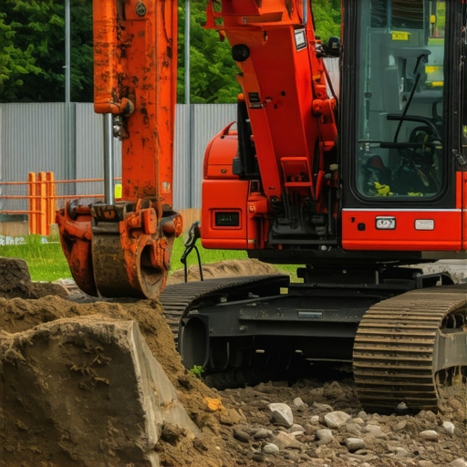Robotic Excavator with Sensor Arrays Autonomous robotic excavator equipped with sensors working on underground utility detection in an urban environment.