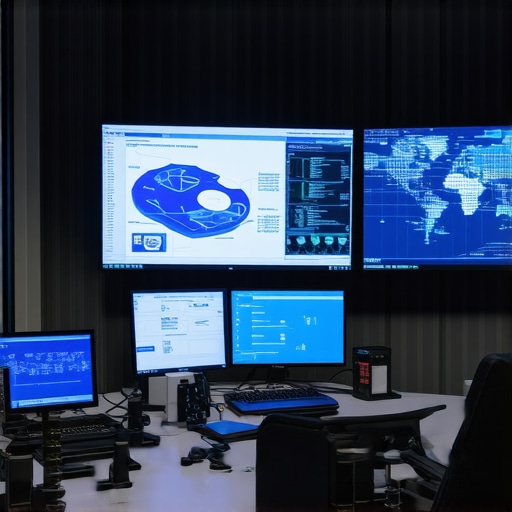 Control room showcasing IoT-enabled slurry tank monitoring and predictive analytics