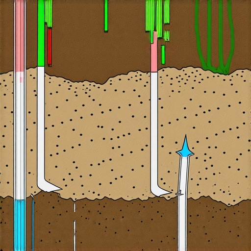 Visual representation of bio-mediated soil stabilization techniques combined with sensor networks for underground excavations.