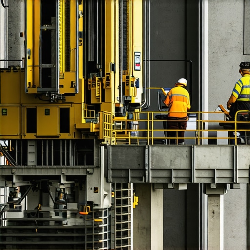 Team of engineers and advanced drilling equipment analyzing geotechnical data in an urban underground site.