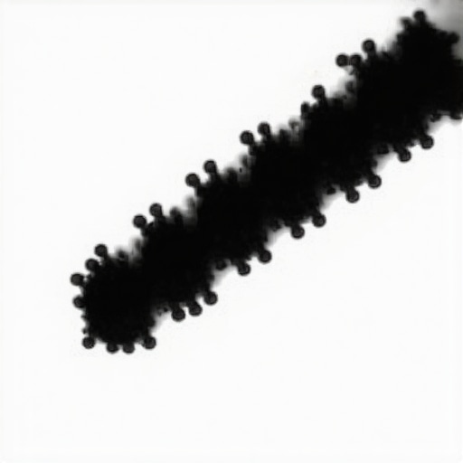 Detailed microscopic image of nano-stabilizer particles used in soil reinforcement.