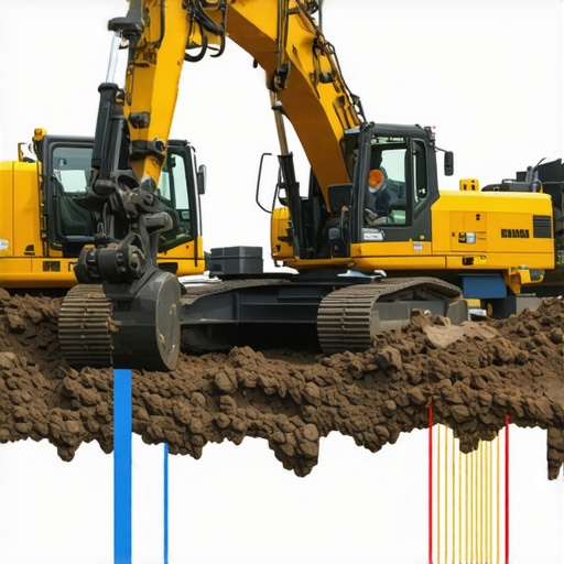 Soil sensors and geotechnical instruments tracking soil conditions during excavation.