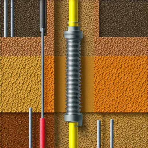Illustration of chemical soil stabilization methods using sensors to monitor soil improvement during subterranean drilling.