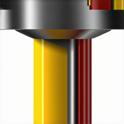 Close-up of a drill bit with high-tech thermal coating and sensors for monitoring temperature and wear