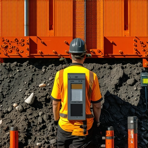 Soil stabilization process with sensors and geotechnical tools at a construction site