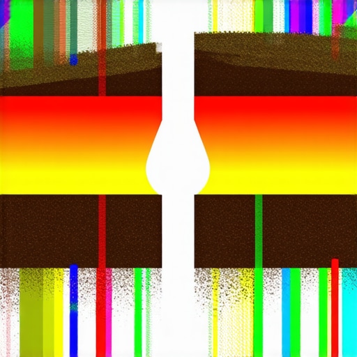 Illustration of microbes reinforcing soil particles with embedded sensors monitoring ground conditions