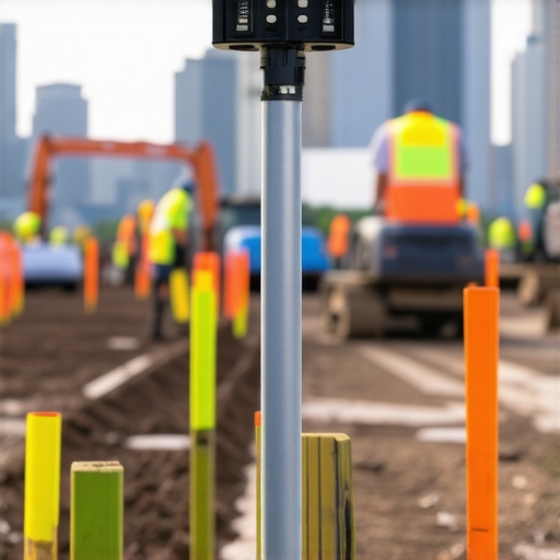A detailed image showing fiber-optic sensors and pressure probes installed in the soil around a borehole in an urban environment