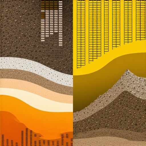 Diagram showing soil heterogeneity, sensors, and AI analytics tools for borehole stabilization.