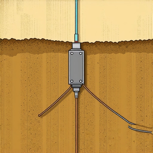 Fiber optic sensors embedded in soil during trench excavation to monitor strain and moisture levels