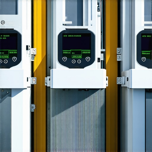 High-tech sensors monitoring soil conditions during underground excavation.