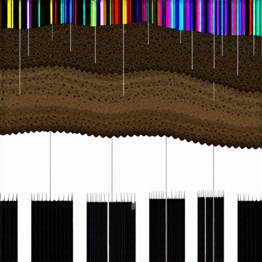 Cross-section of layered soil with sensors indicating moisture at various depths.