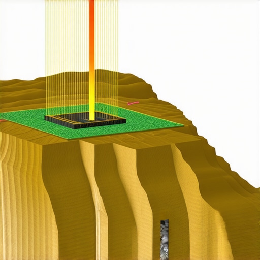 Fiber optic sensors attached to borehole walls providing real-time data on stress and deformation.