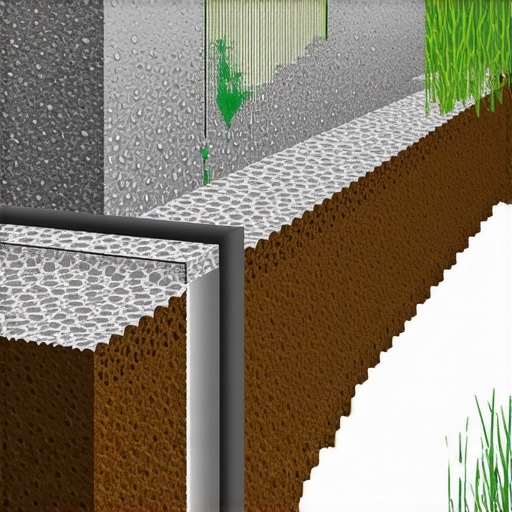 Illustration of nano-materials reinforcing trench soil against moisture infiltration.