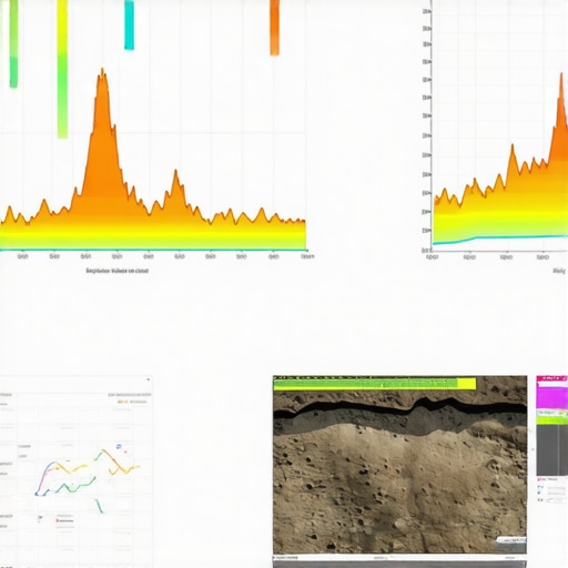 High-tech sensors and analytics dashboards tracking subterranean ground conditions during excavation