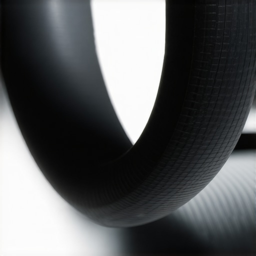 Reinforced Hose Under Pressure Detailed image of a reinforced rubber vacuum hose during excavation, highlighting material strength and pressure flow.