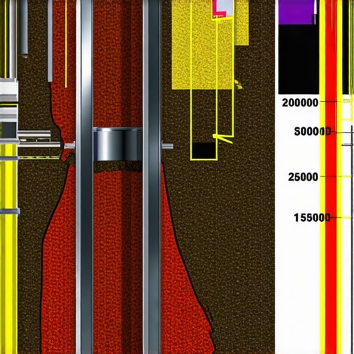 Underground borehole equipped with sensors transmitting real-time soil and equipment data