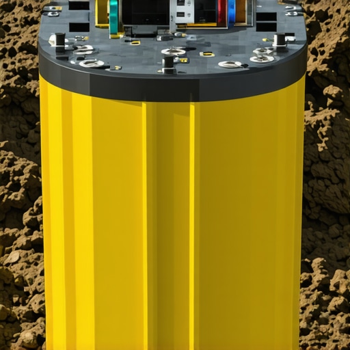 Visual of smart casing with sensors tracking underground soil conditions