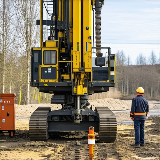 Advanced drilling rig operating in peatland with digital monitoring interfaces