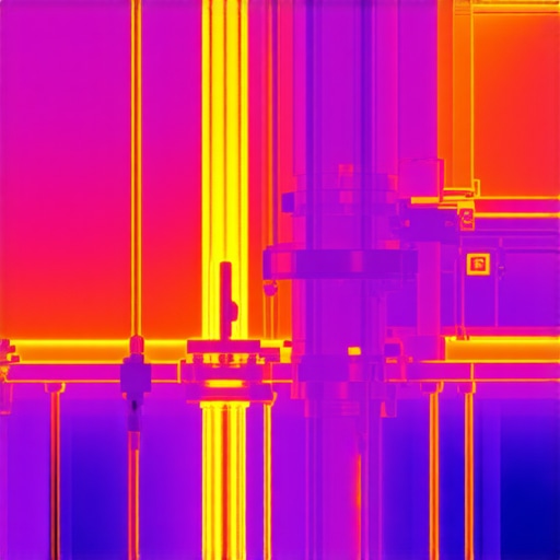 Infrared image showing heat distribution during soil decontamination with thermal desorption