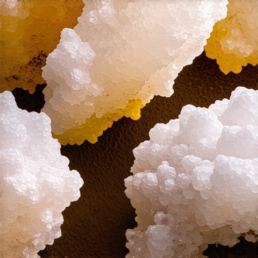 Microscopic view of bacteria inducing calcite formation to reinforce dry soil in trenches