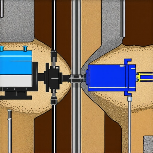 Diagram of vacuum excavation setup showing equipment, soil, and utility lines