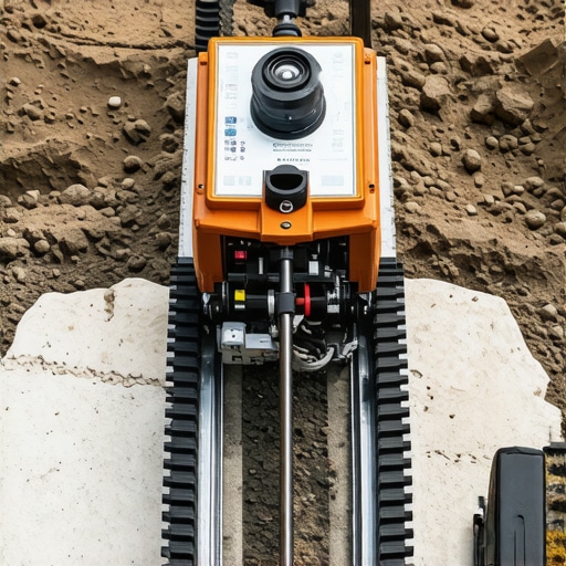 Advanced Geophysical Equipment for Utility Detection Multi-sensor geophysical survey setup analyzing subsurface utilities in diverse soil environment.
