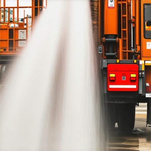 Hydrovac truck operating in wet, loose soil