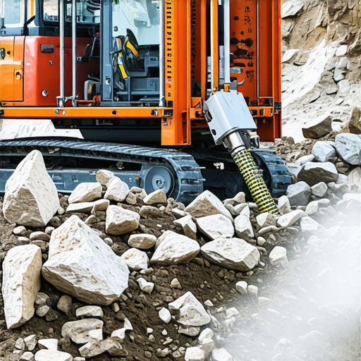 Excavator with specialized tools navigating tough soil conditions using advanced vacuum excavation technology