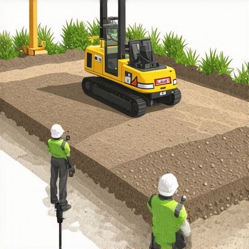 Soil sensors mapping underground conditions during trenching